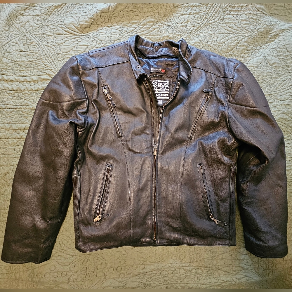 Men's Black Moto Leather Jacket